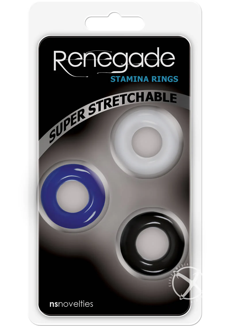 Renegade Stamina Rings Set of 3 Super Stretchable Cock Rings - Image 3