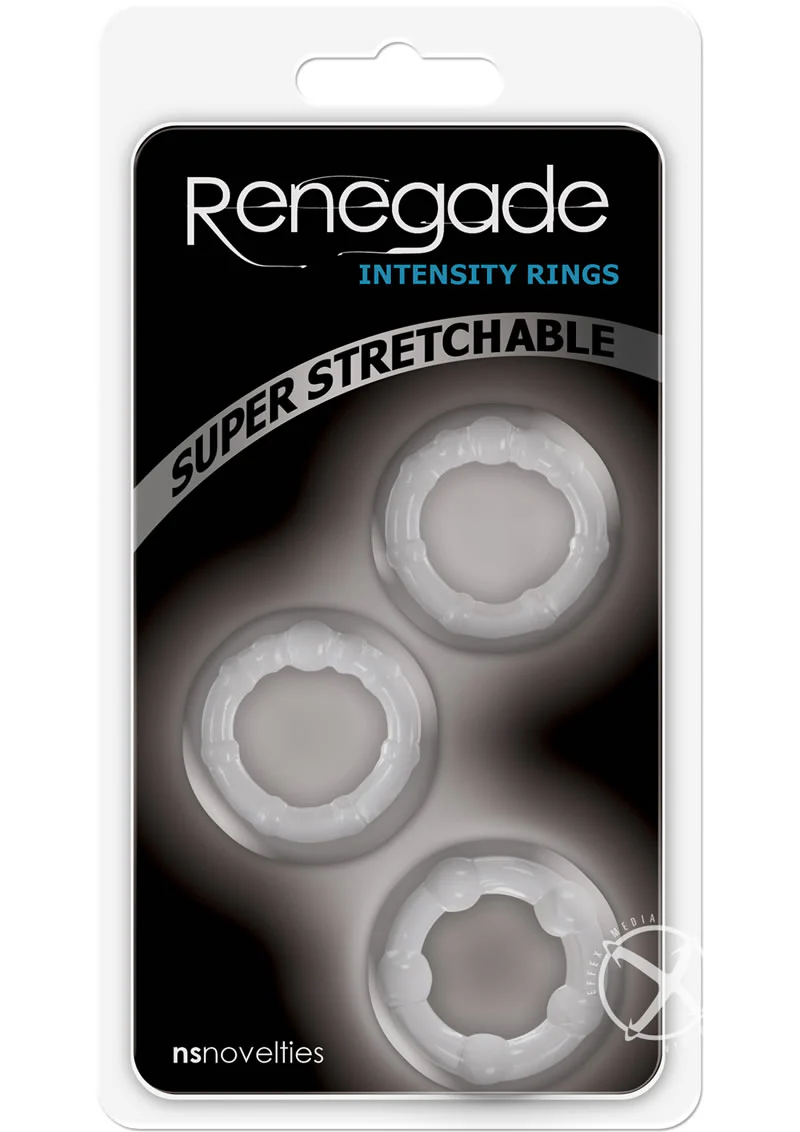 Renegade Super Stretchable Intensity Rings Set of 3 Clear - Image 3