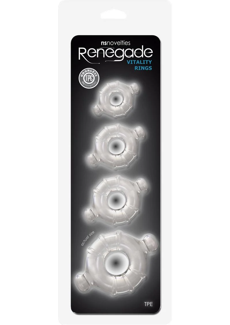 Renegade Vitality Rings 4-Pack Versatile TPE Cock Rings Set - Image 4
