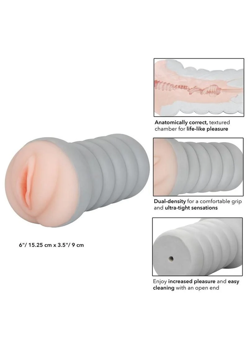 Ribbed Gripper Dual Density Textured Masturbator - Image 3