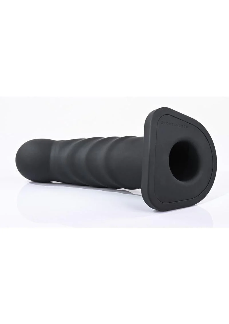 Ribbed Silicone Hollow Dildo Banx - Image 3