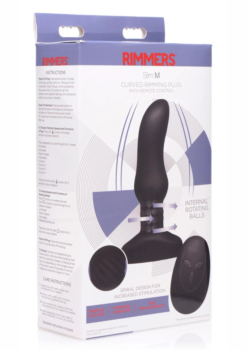 Rimmers Slim M Curved Rimming Rechargeable Plug - Image 4