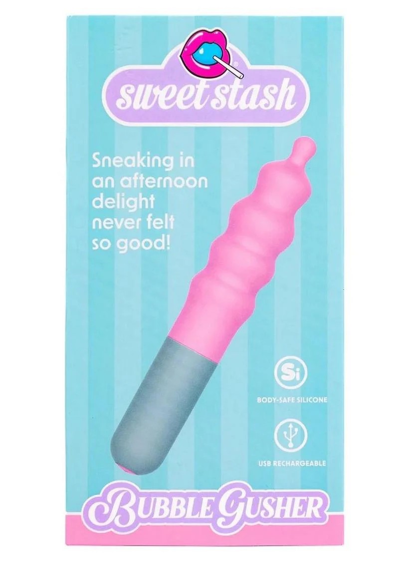 Rock Candy Sweet Stash Bubble Gusher Rechargeable Silicone Vibrator - Image 2