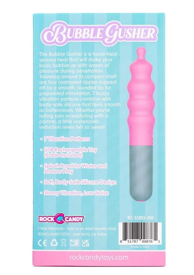 Rock Candy Sweet Stash Bubble Gusher Rechargeable Silicone Vibrator - Image 3