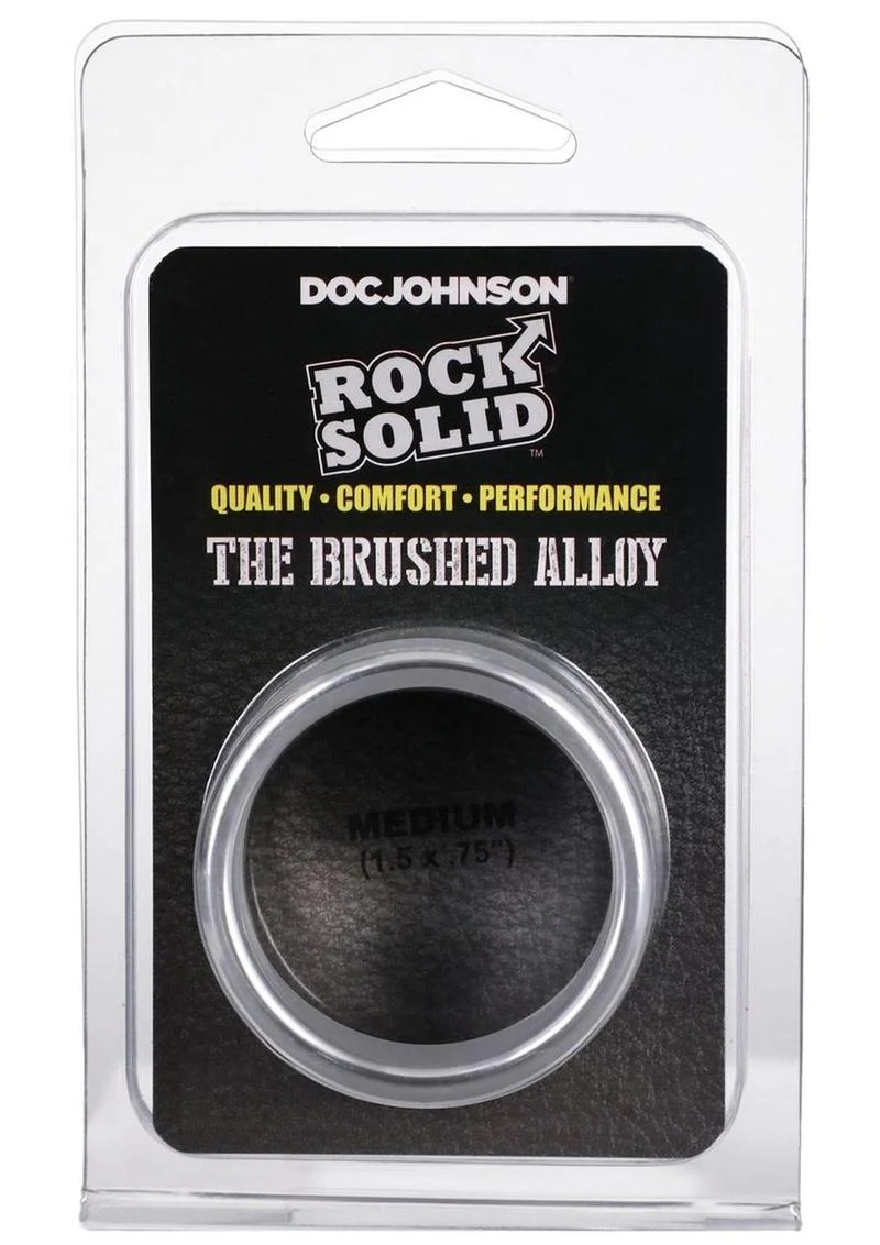 Rock Solid Brushed Alloy Cock Ring by Doc Johnson - Image 10