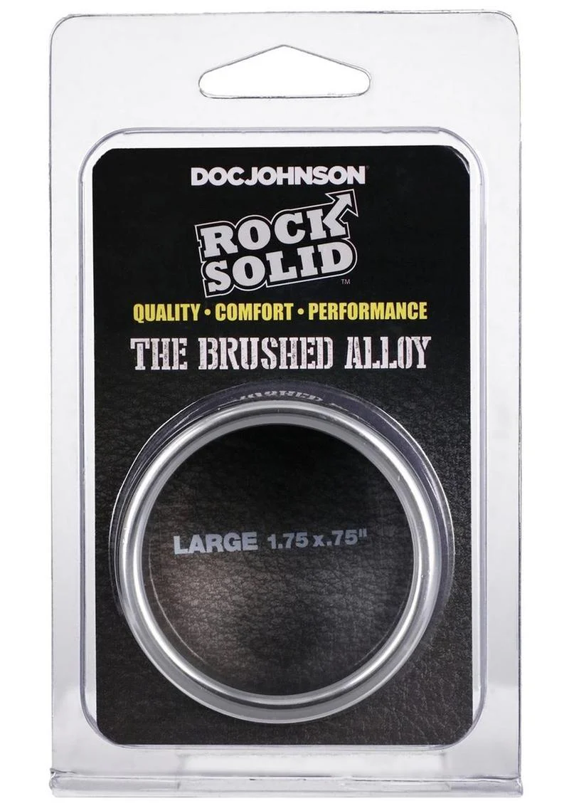 Rock Solid Brushed Alloy Cock Ring by Doc Johnson - Image 11