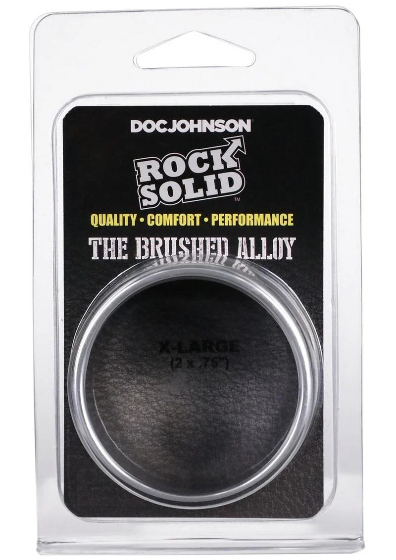 Rock Solid Brushed Alloy Cock Ring by Doc Johnson - Image 12