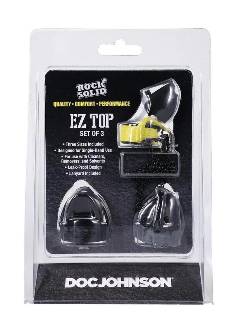 Rock Solid EZ Top Set of 3 Single Hand Use Caps - Image 3