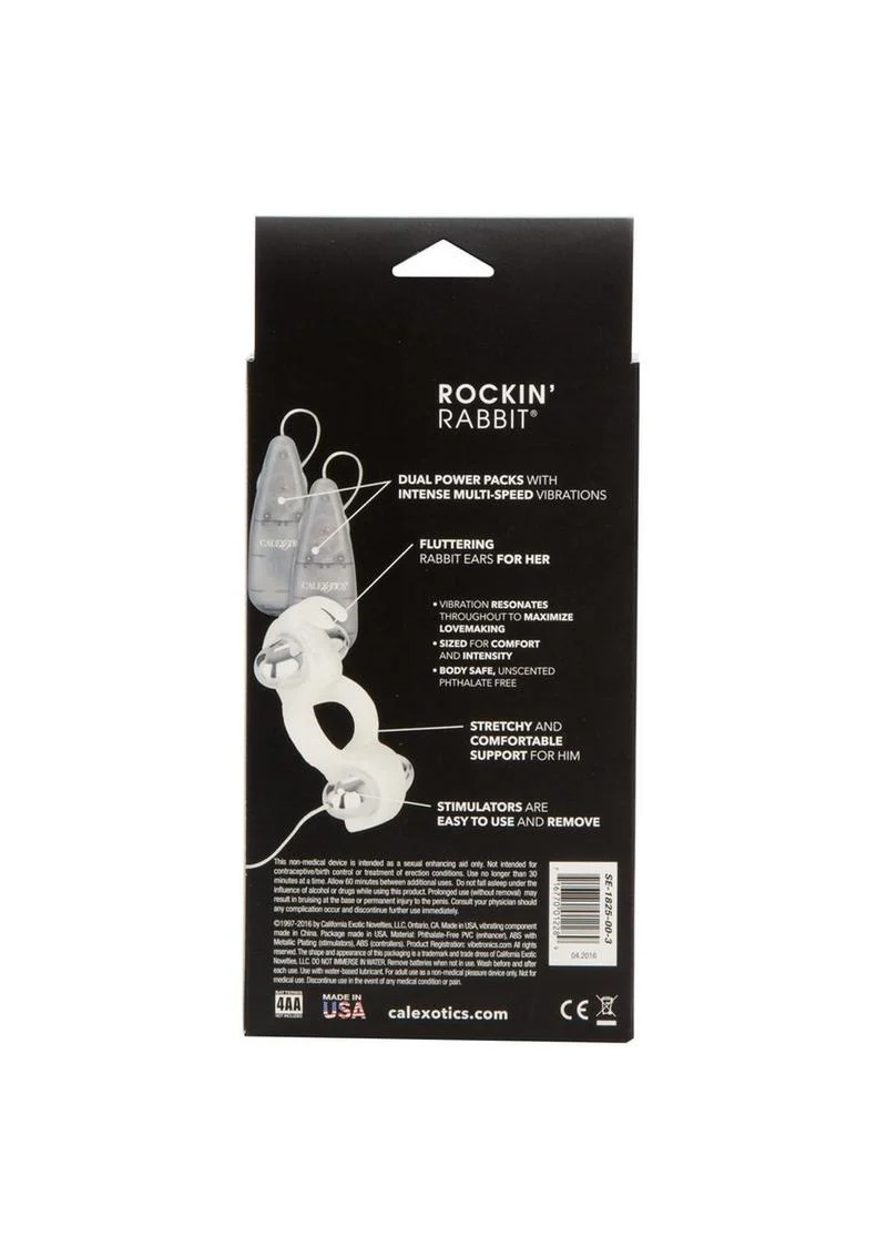 Rockin Rabbit Multi Speed Vibrating Cock Ring with Stimulators - Image 3