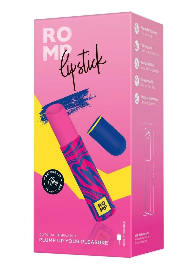 ROMP Lipstick Vibrating Clitoral Stimulator – Rechargeable Pleasure - Image 4