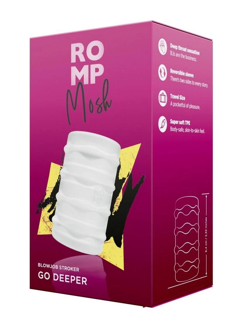 ROMP Mosh Blowjob Stroker - Go Deeper Textured Stroker - Image 4
