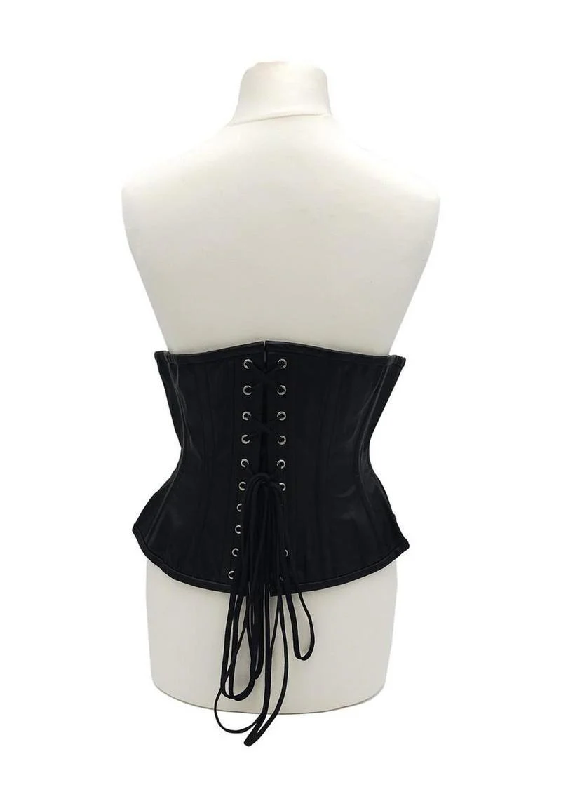 Rouge Leather Corset - Zipper Front - Image 4