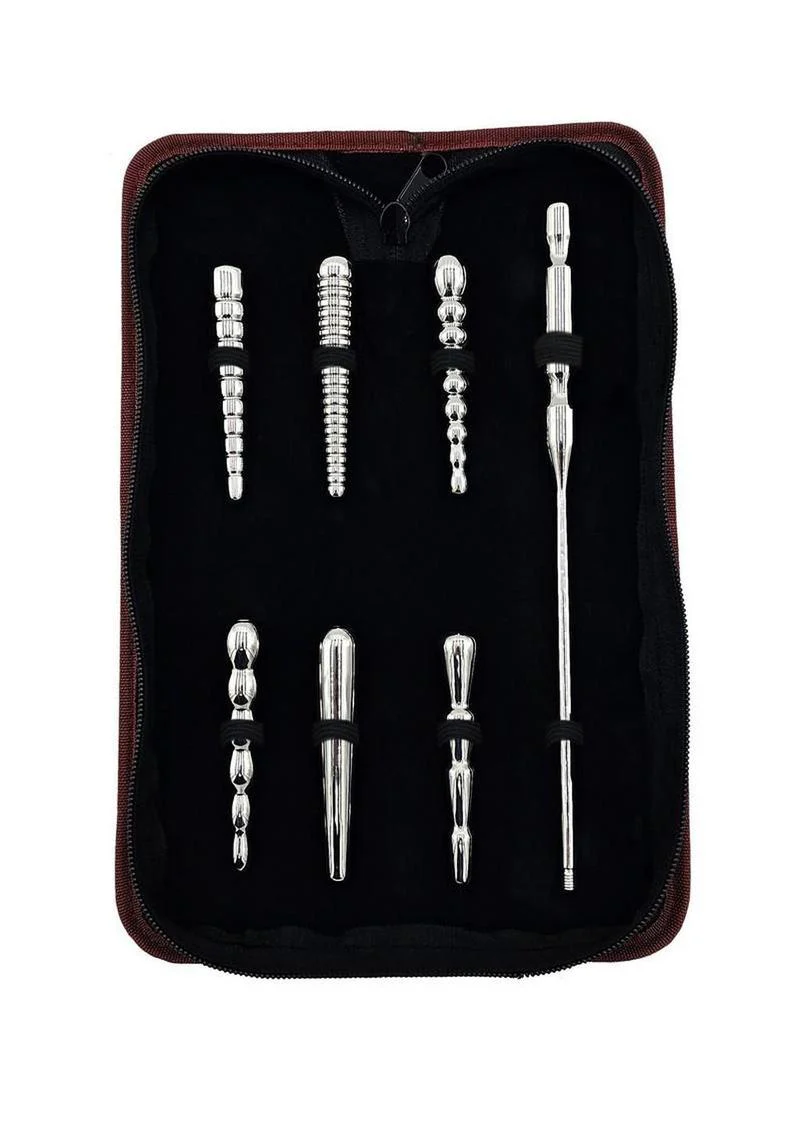 Rouge Stainless Steel Penis Plug Set with Handle 8 Unique Designs