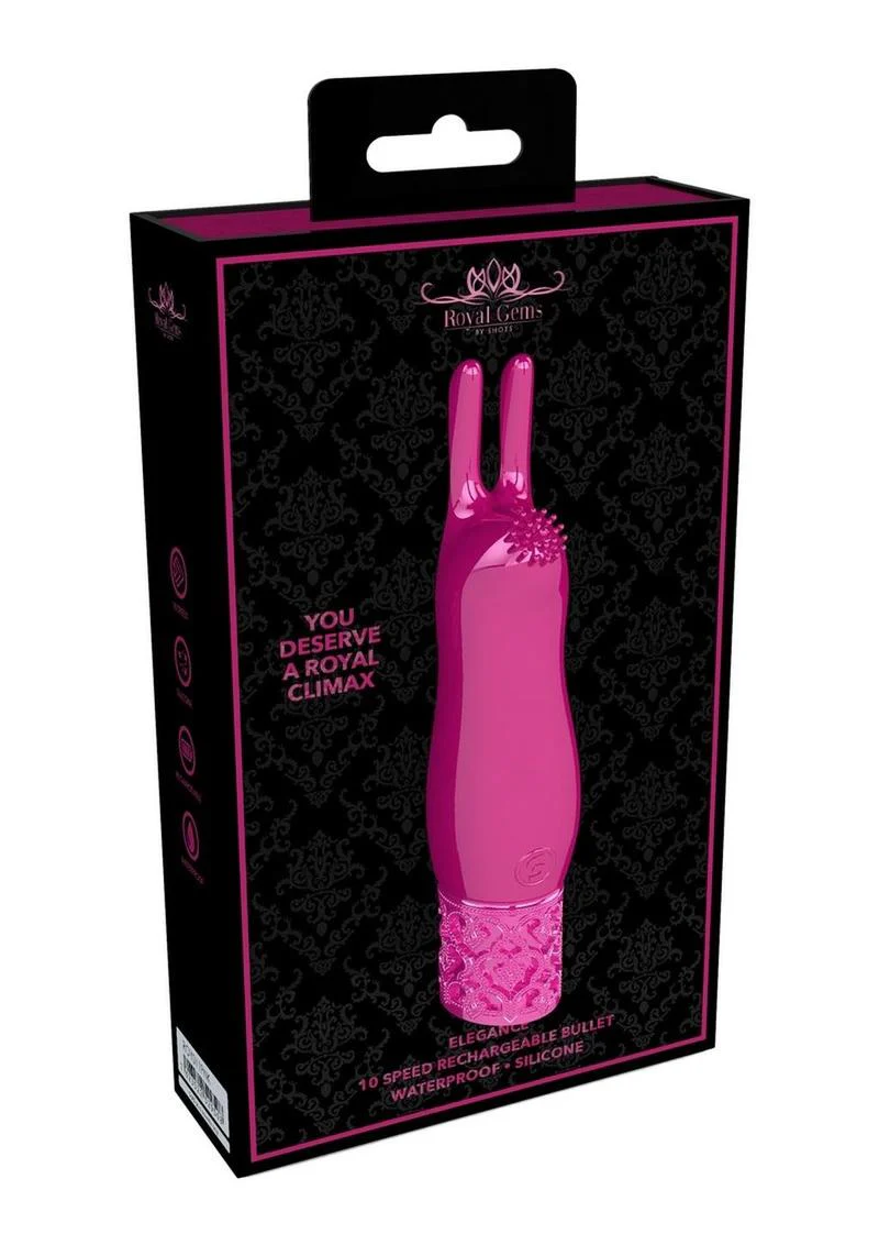 Royal Gems Elegance Silicone Rechargeable Bullet 10-Speed Toy - Image 4