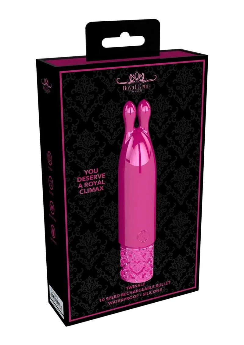 Royal Gems Twinkle Silicone Rechargeable Bullet Vibrator - Image 4