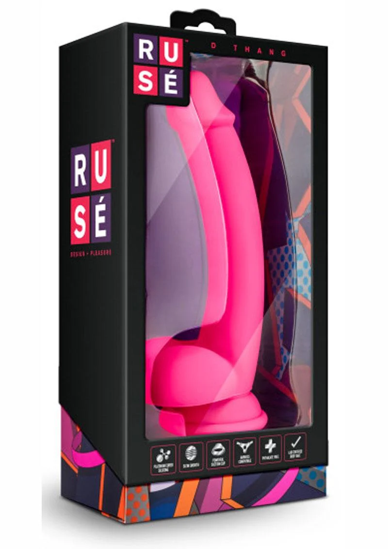 Ruse D Thang Silicone Dildo with Balls 7.75 Inch Suction Base - Image 4