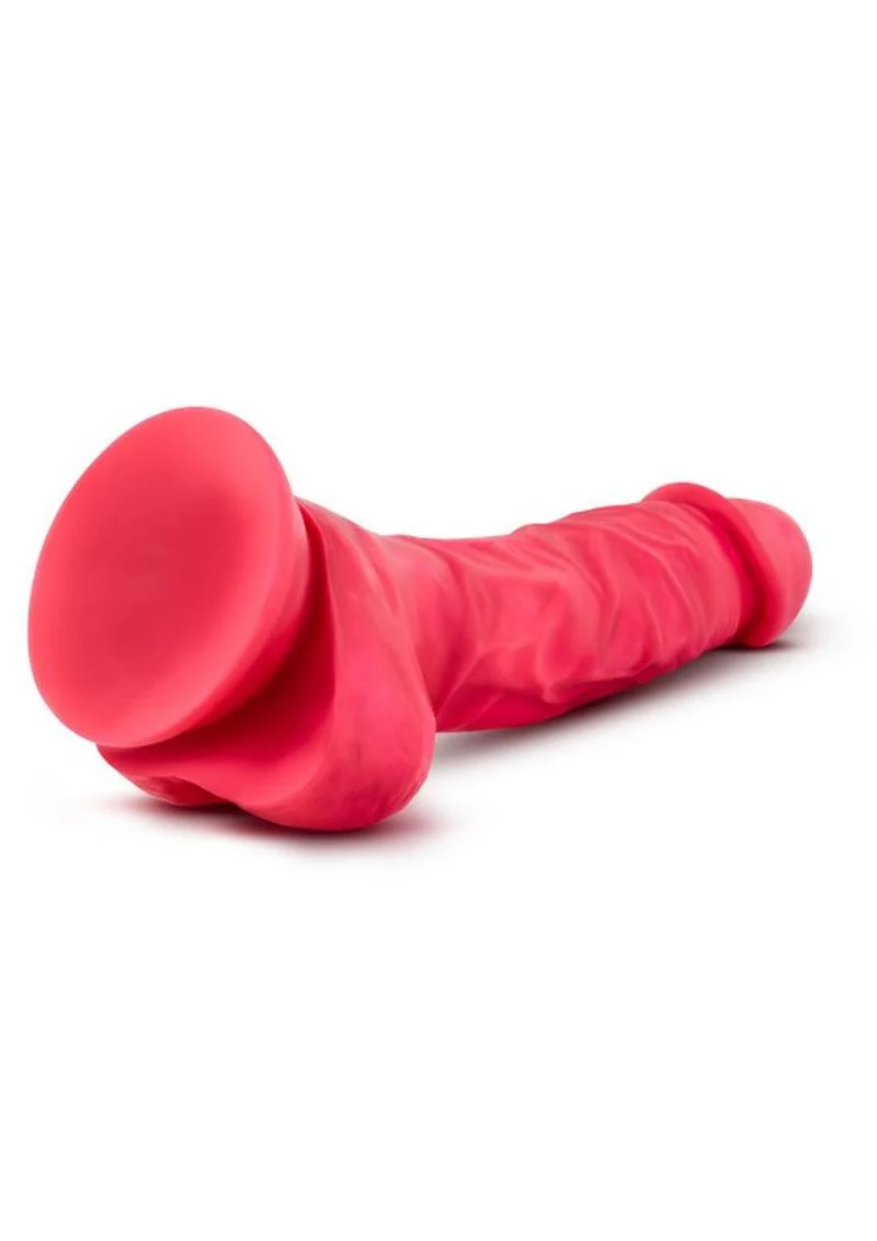 Ruse Hypnotize Silicone Dildo with Balls 7.5 Inch Cerise for Pleasure - Image 2