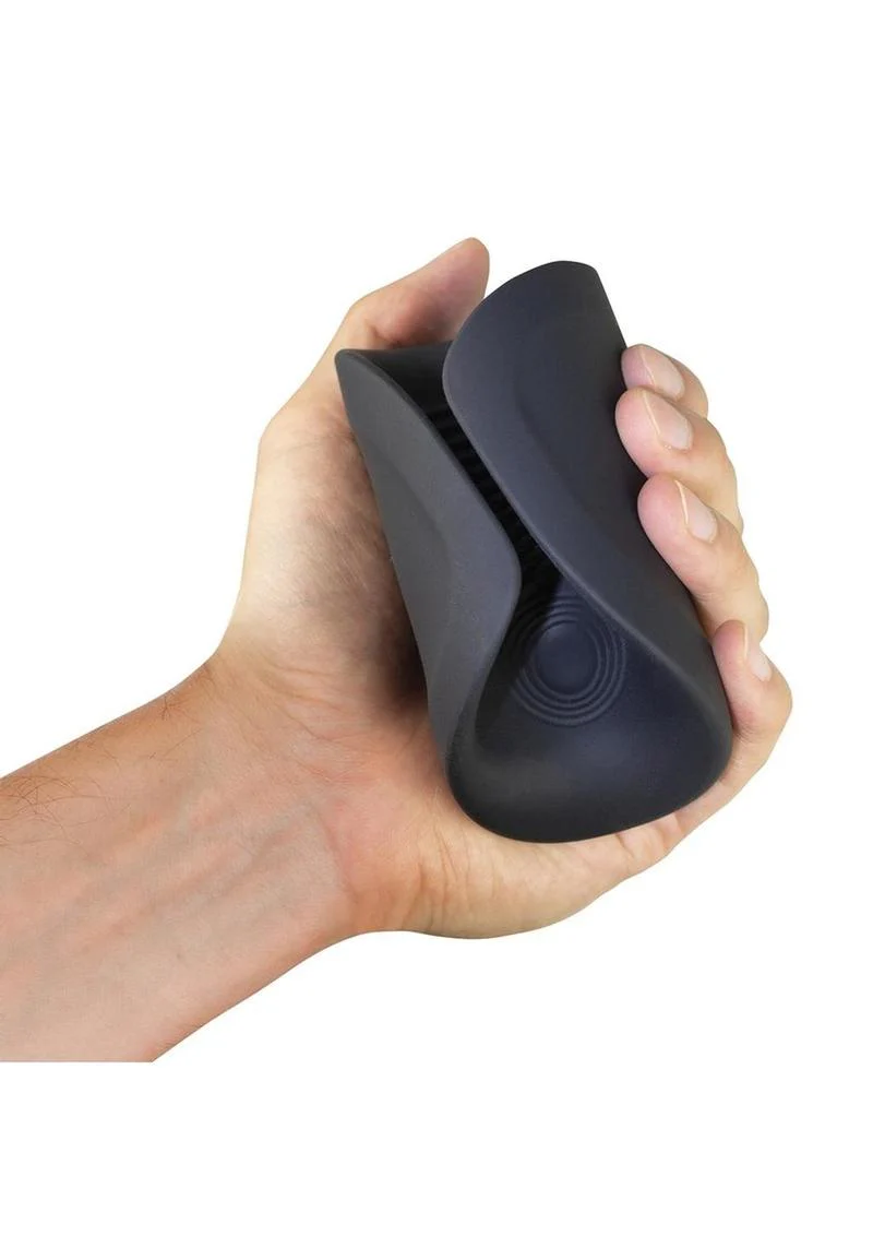 Rush Silicone Vibrating Textured Masturbator 10-Mode Waterproof Toy - Image 2