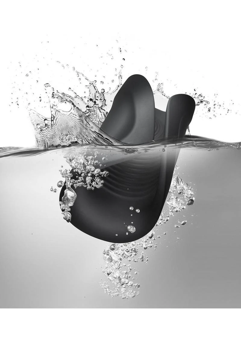 Rush Silicone Vibrating Textured Masturbator 10-Mode Waterproof Toy - Image 3