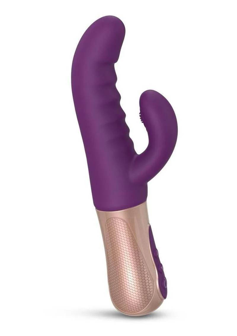 Sassy Bunny Thrusting Rabbit Dual-Motor Rechargeable Silicone Vibrator - Image 3