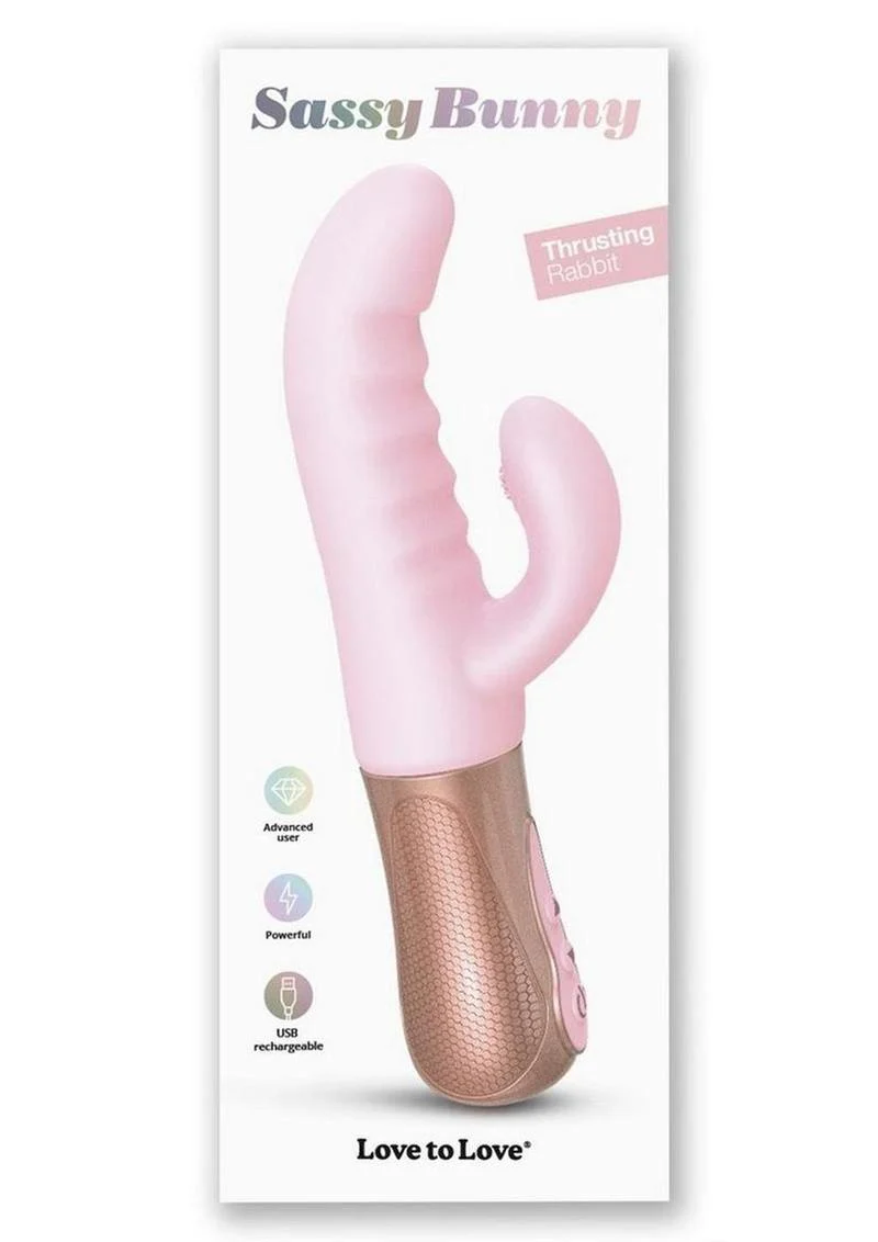 Sassy Bunny Thrusting Rabbit Dual-Motor Rechargeable Silicone Vibrator - Image 7