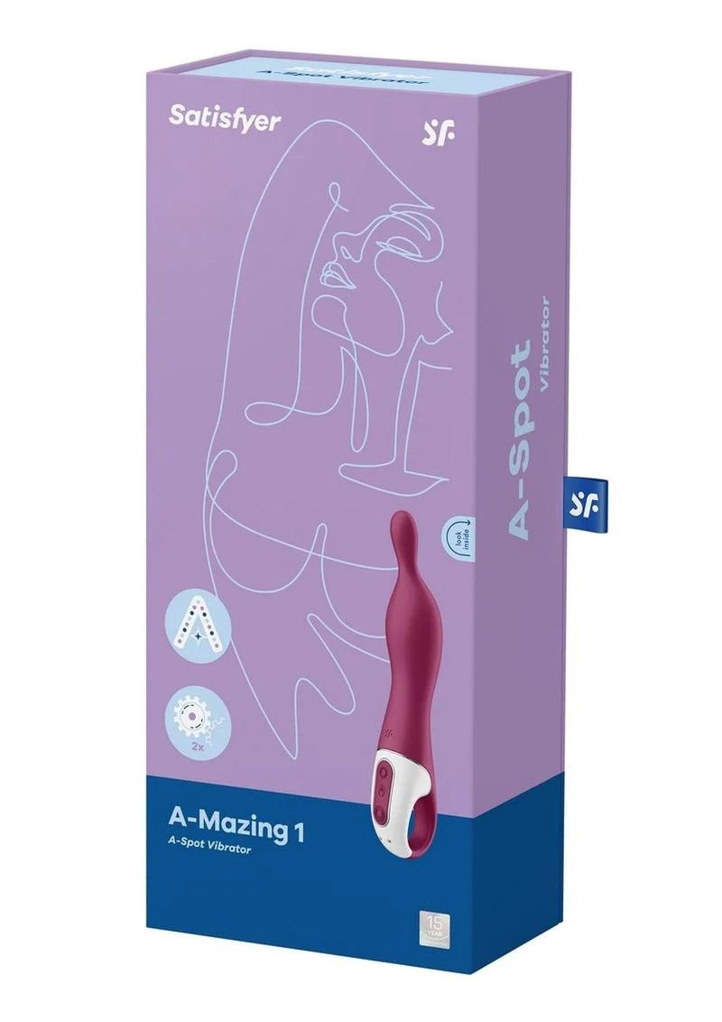 Satisfyer A-Mazing 1 Rechargeable Berry Silicone A-Spot Vibrator - Image 7