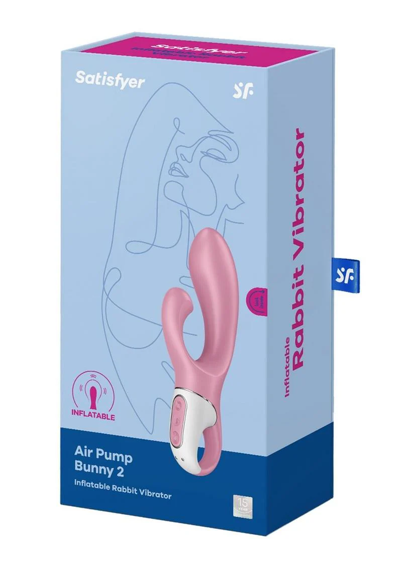 Satisfyer Air Pump Bunny 2 Inflatable Rechargeable Rabbit Vibrator - Image 4
