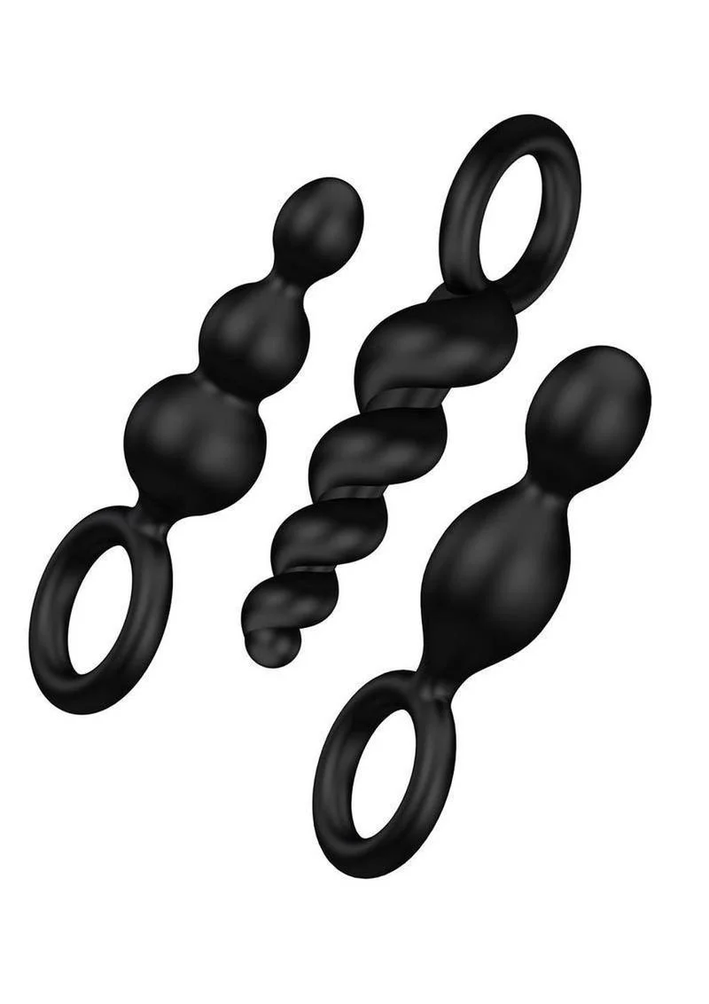 Satisfyer Booty Call Silicone Textured Anal Plugs - Set of 3 - Image 3