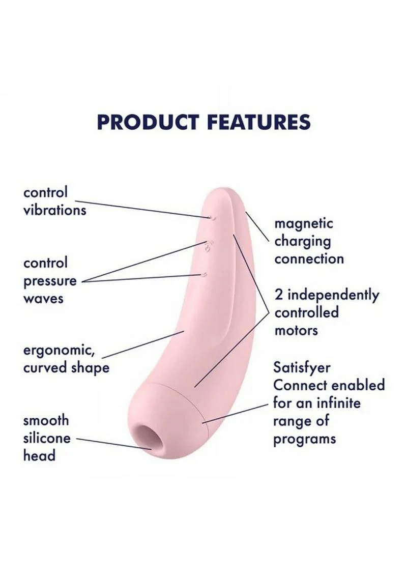 Satisfyer Curvy 2+ Air Pulse Stimulator Rechargeable Clitoral Vibrator - Image 3