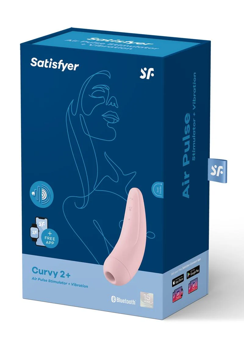 Satisfyer Curvy 2+ Air Pulse Stimulator Rechargeable Clitoral Vibrator - Image 4