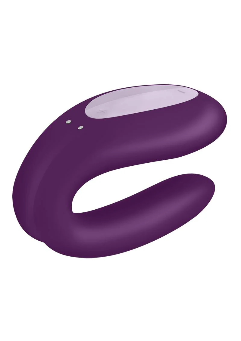 Satisfyer Double Joy Rechargeable Silicone Bluetooth Partner Vibrator - Image 4