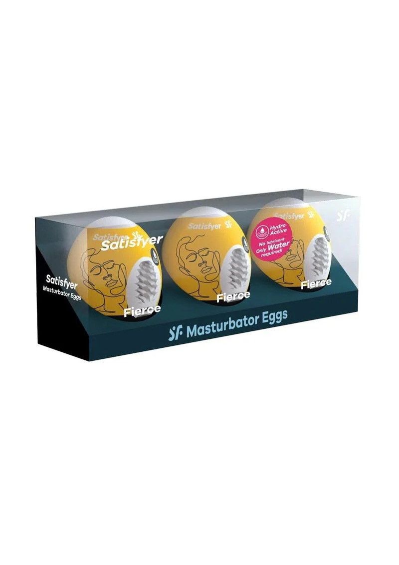 Satisfyer Fierce Textured Masturbator Egg 3-Pack Set - Image 3