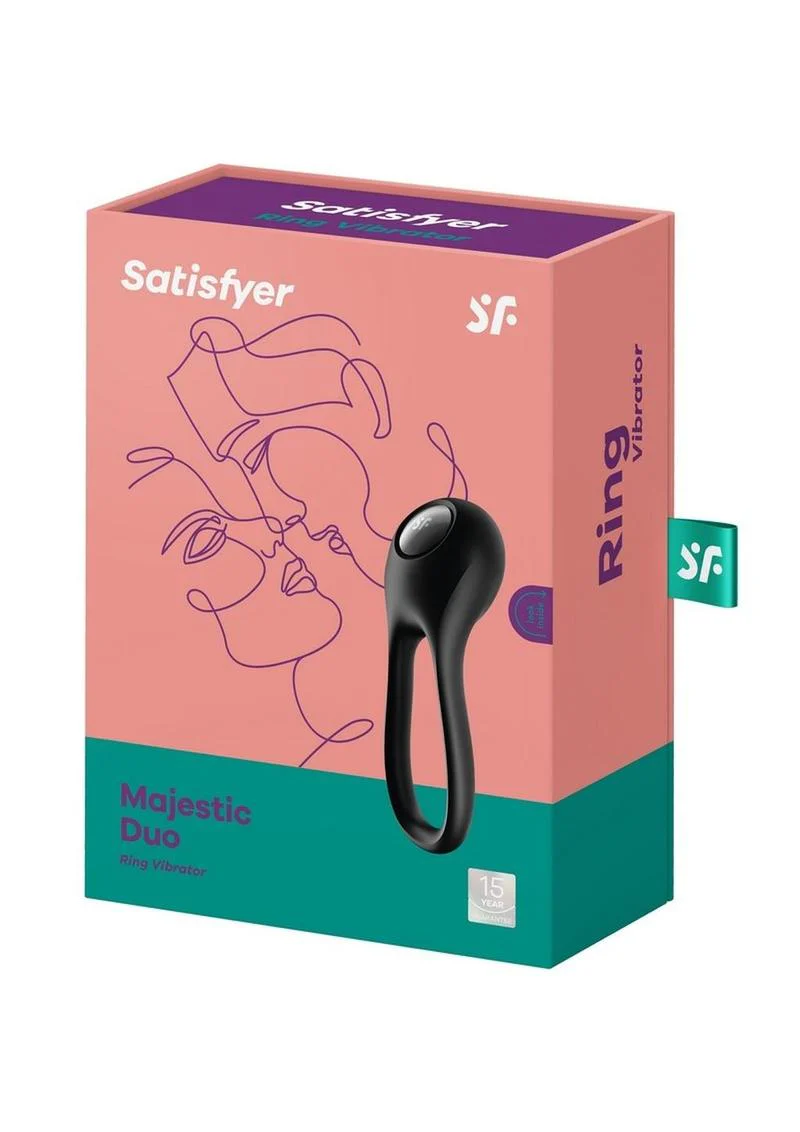 Satisfyer Majestic Duo Silicone Vibrating Cock and Ball Ring - Image 4