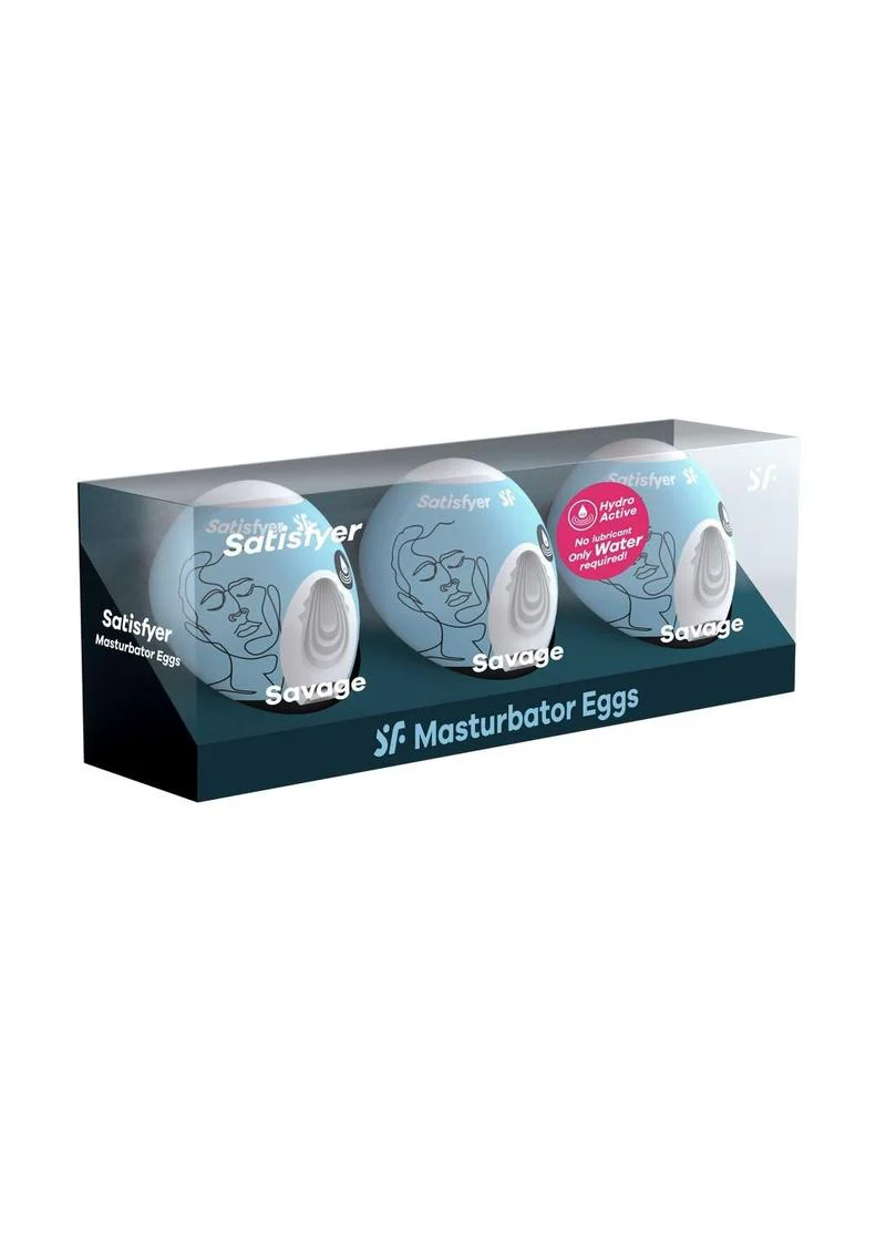 Satisfyer Masturbator Egg 3-Pack Set With Hydro Active Technology - Image 3