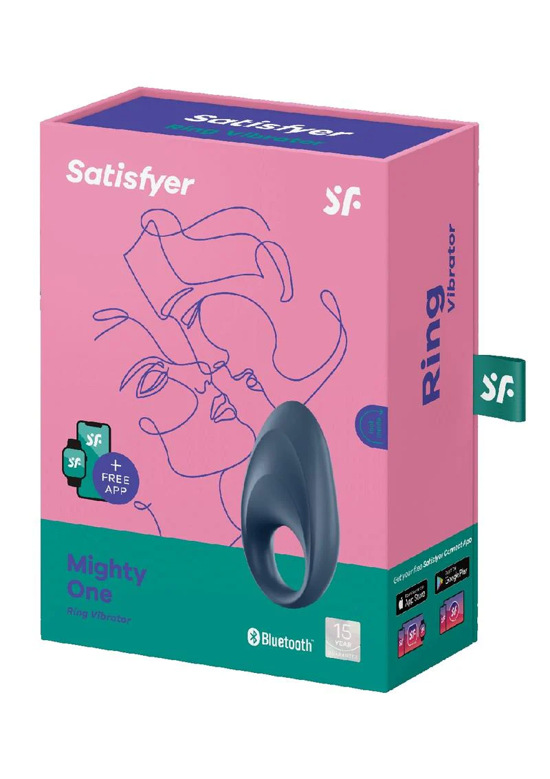 Satisfyer Mighty One With Bluetooth App-Controlled Silicone Ring Vibrator - Image 4