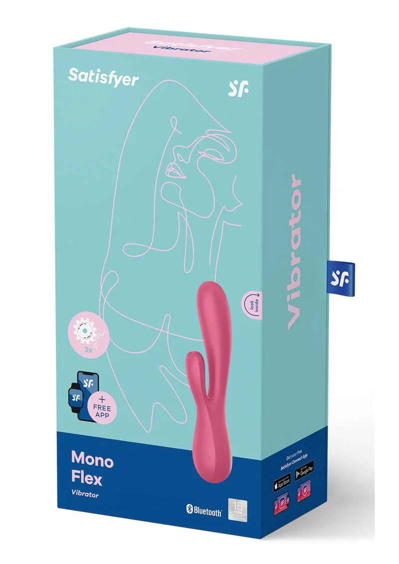 Satisfyer Mono Flex Silky Silicone Rabbit Vibe With Flexible Design - Image 8