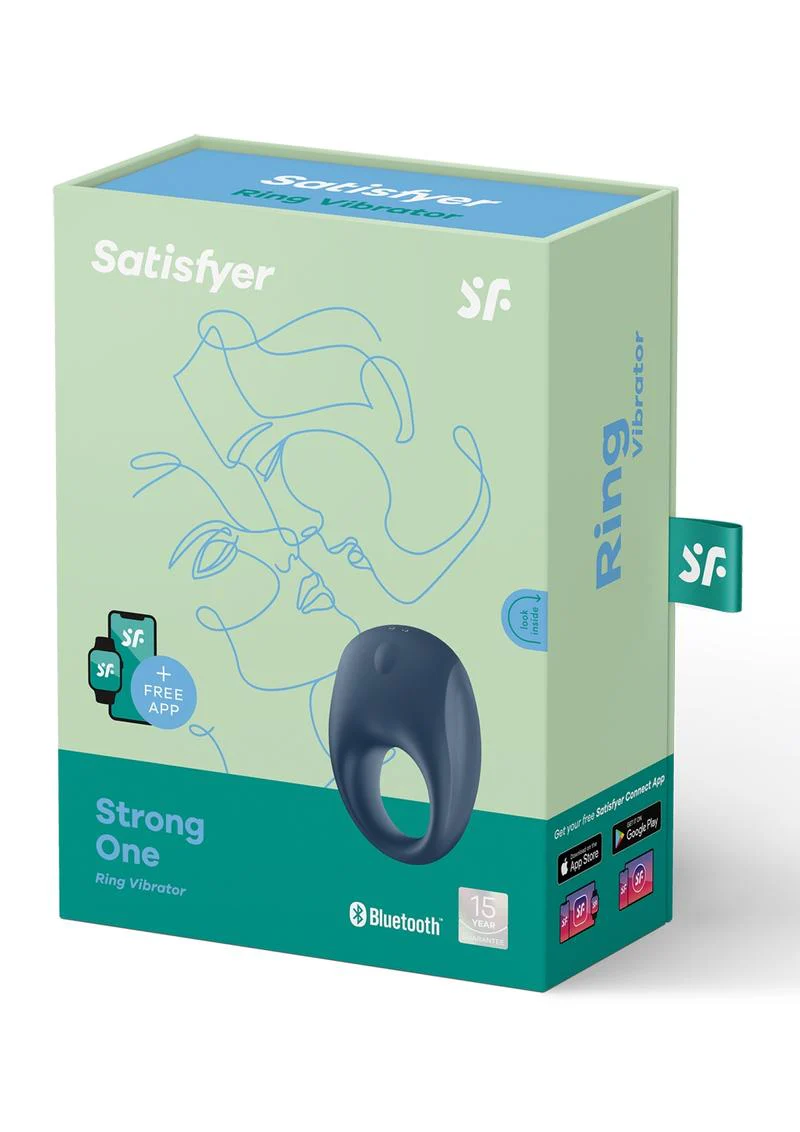 Satisfyer Strong One Bluetooth Rechargeable Silicone Couples Ring - Image 4