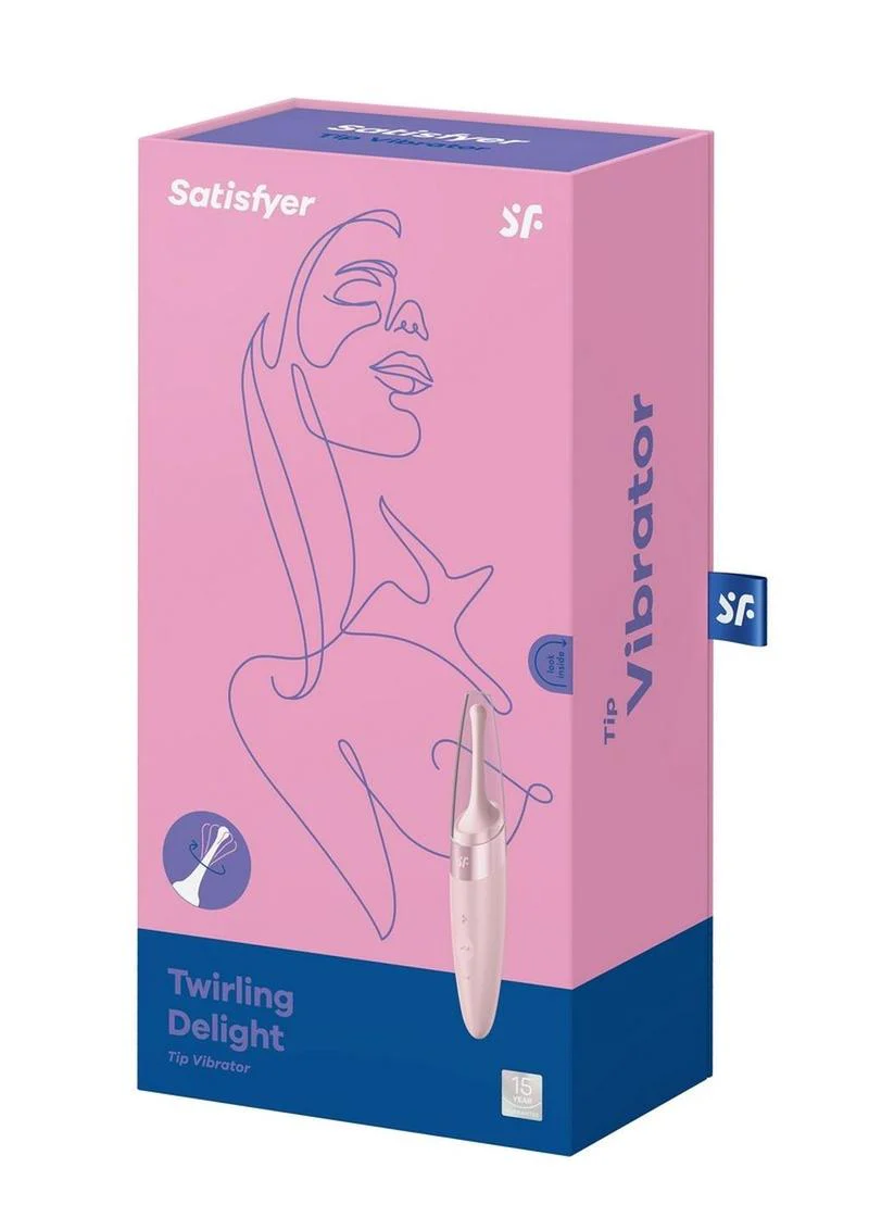Satisfyer Twirling Delight Tip Vibrator Rechargeable Stimulator in Berry - Image 11