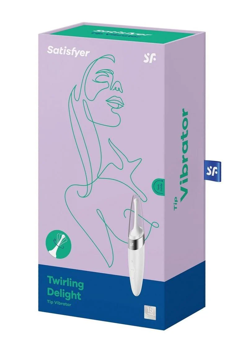 Satisfyer Twirling Delight Tip Vibrator Rechargeable Stimulator in Berry - Image 12