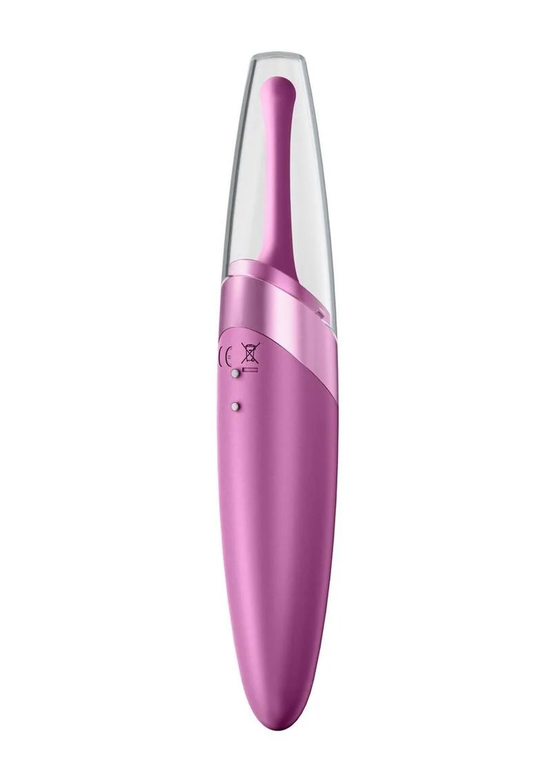 Satisfyer Twirling Delight Tip Vibrator Rechargeable Stimulator in Berry - Image 2