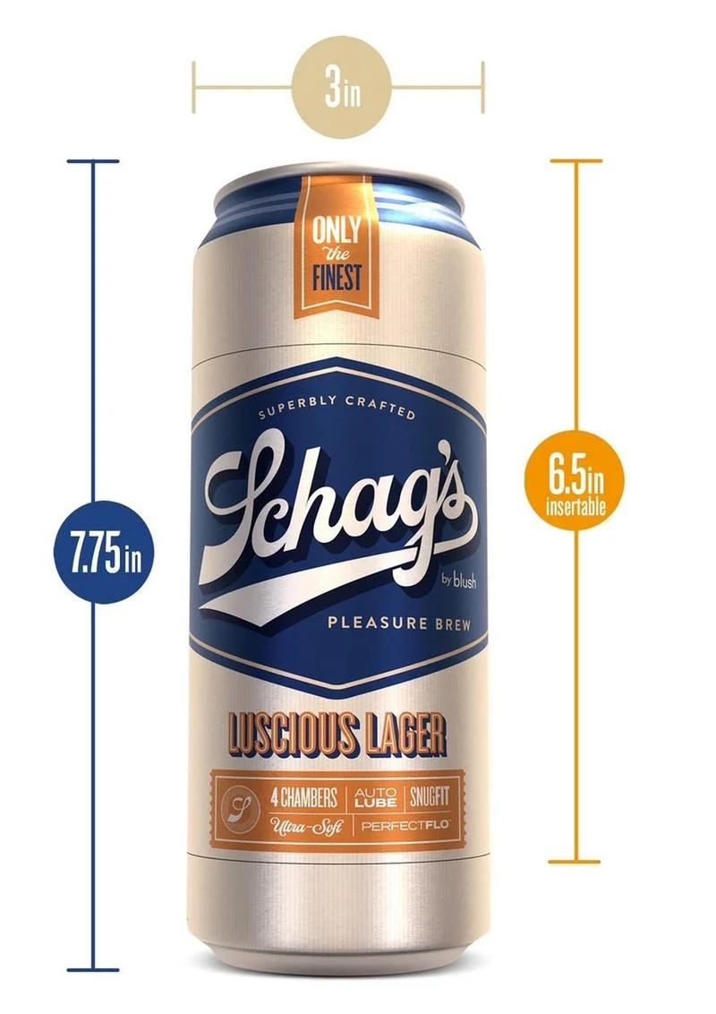 Schag's Luscious Lager Pleasure Brew Ultra-Soft Beer Can Stroker - Image 2