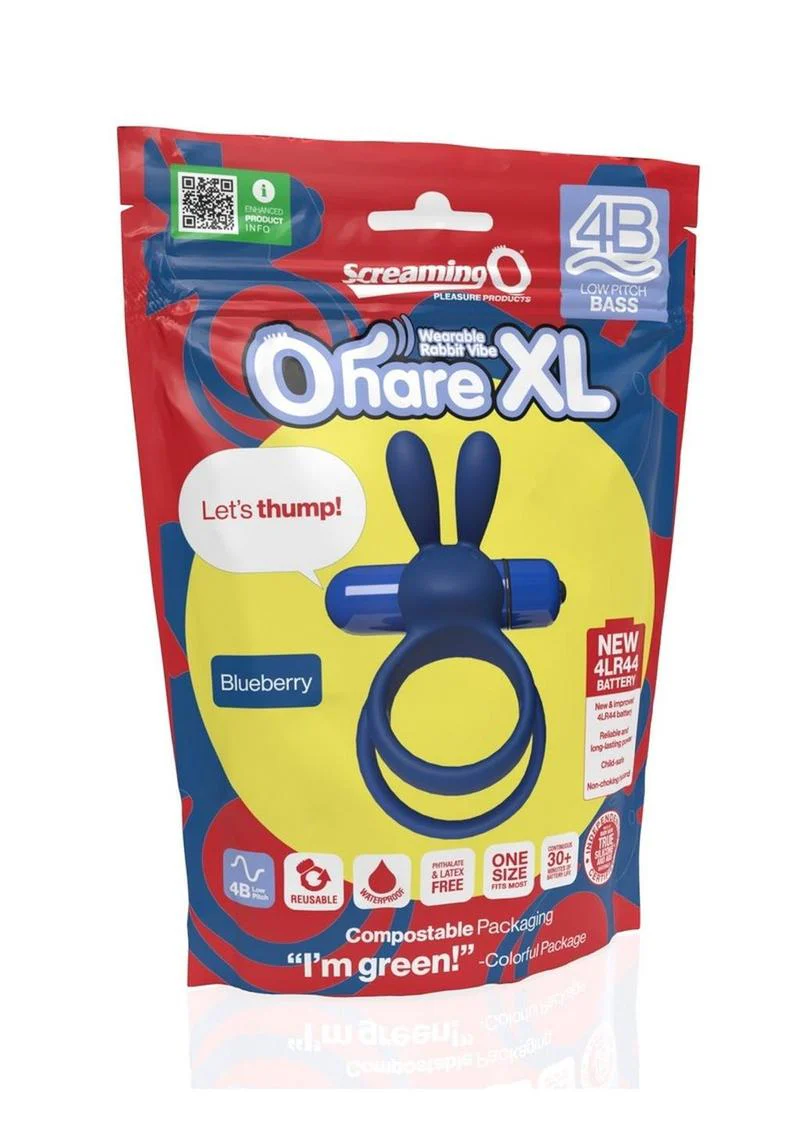Screaming O 4b Ohare XL Wearable Rabbit Vibe Silicone Vibrating Cock Ring - Image 11
