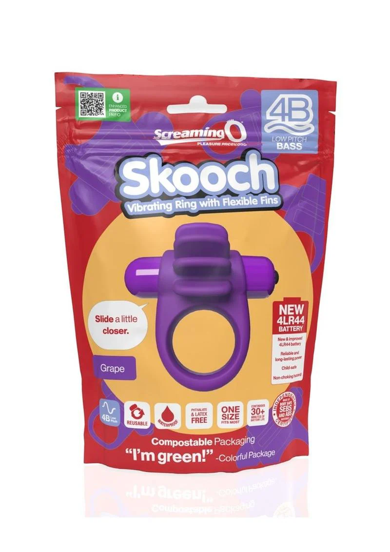 Screaming O 4b Skooch Vibrating Ring Grape Silicone Ring - Image 11