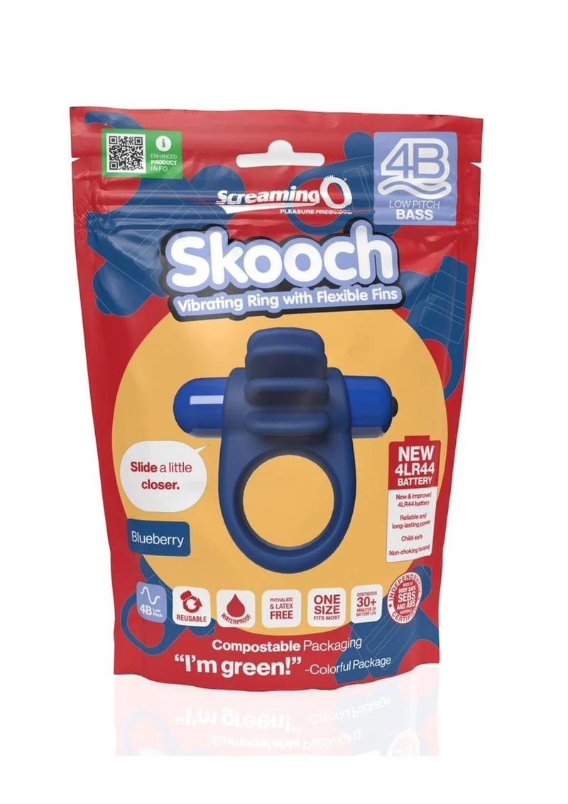 Screaming O 4b Skooch Vibrating Ring Grape Silicone Ring - Image 9