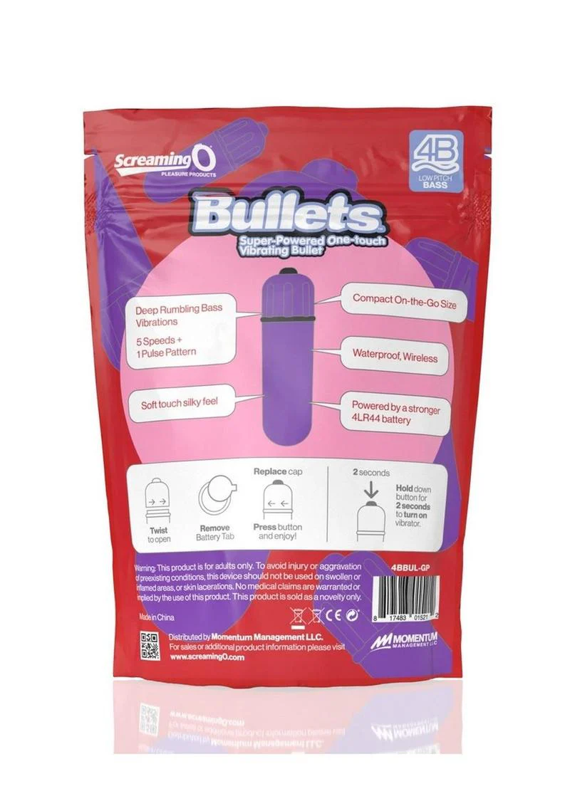 Screaming O 4B Super-Powered One-Touch Vibrating Bullet - Image 12