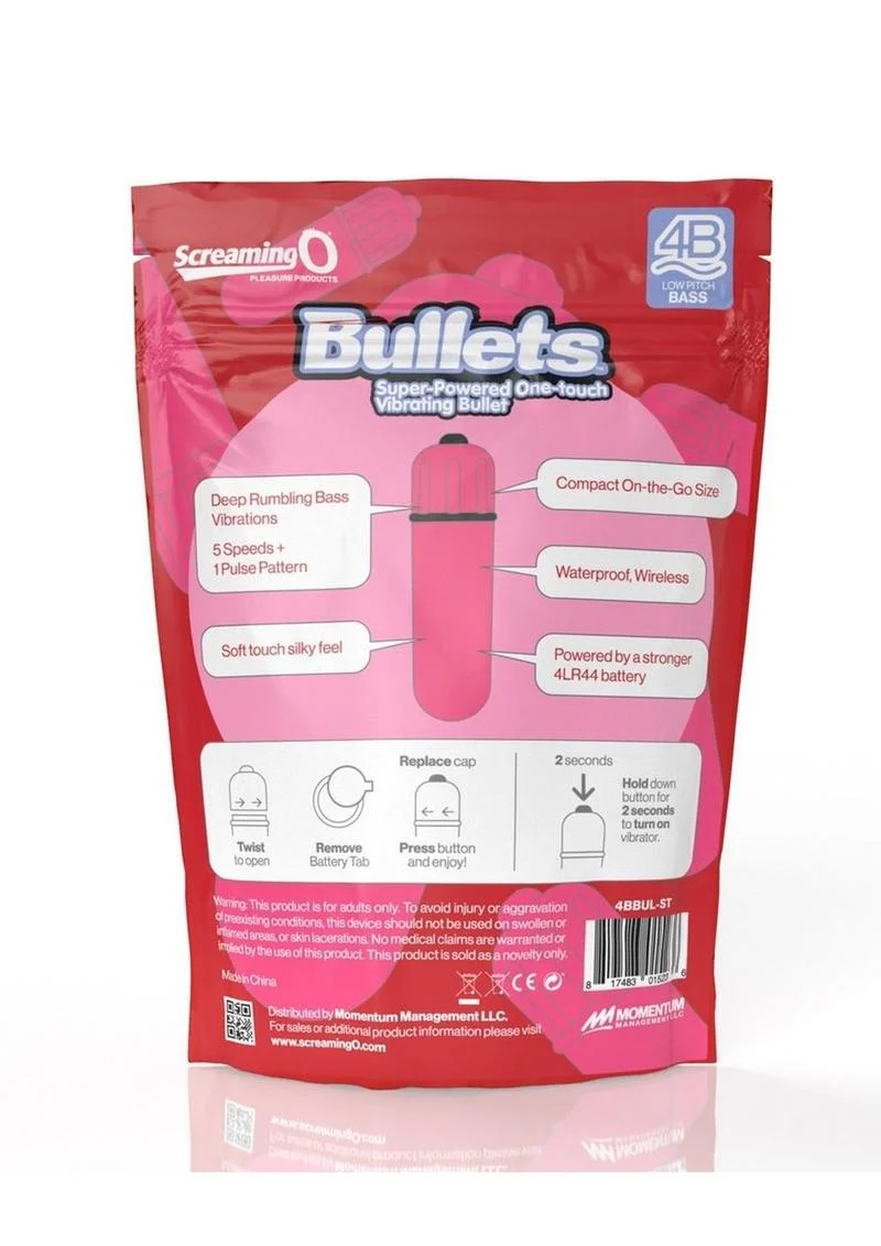 Screaming O 4B Super-Powered One-Touch Vibrating Bullet - Image 16