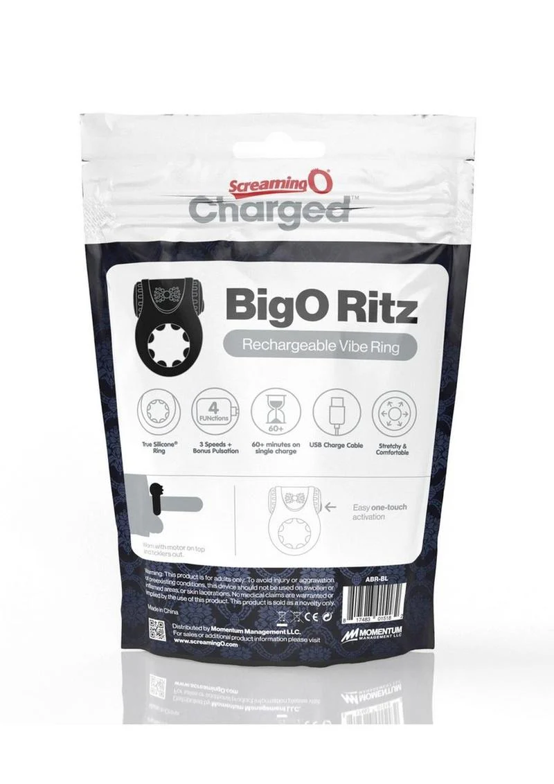 Screaming O Charged BigO Ritz Rechargeable Vibrating Cock Ring - Image 3