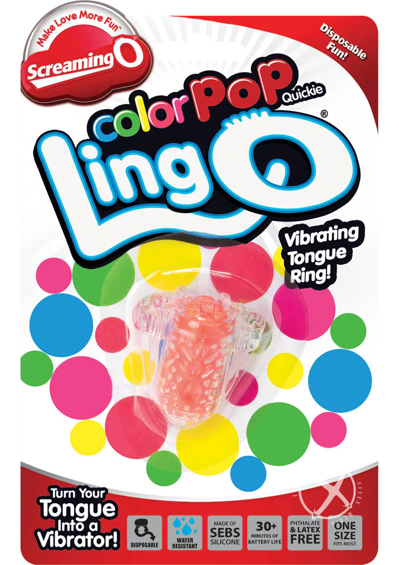 Screaming O Color Pop Quickie Lingo Vibrating Tongue Ring - Image 7