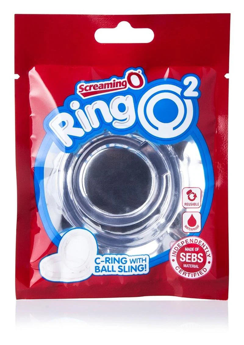 Screaming O Ring O² Clear Stretchy with Ball Sling SEBS Material - Image 4