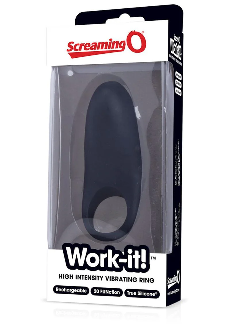 Screaming O Work-it! USB Rechargeable Silicone Vibrating C-Ring - Image 4